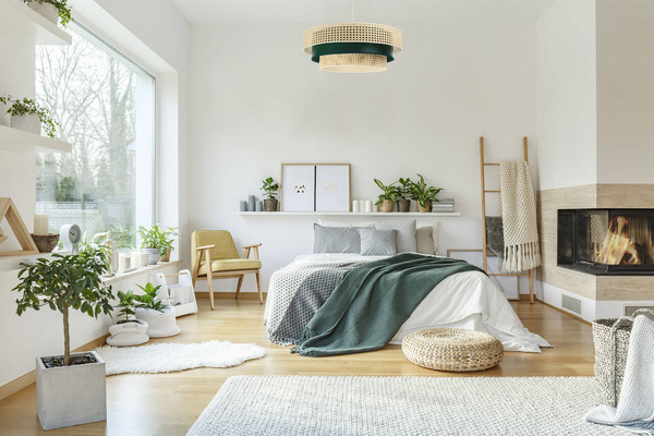 Lampa w stylu Boho Rotang z naturalnego ratanu- średnica 60 cm 