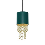 Nowoczesna lampa wisząca ALMERIA GREEN/GOLD 1xE27 MLP6449