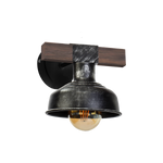 Kinkiet FARO BLACK / WOOD 1xE27 60W MLP6241