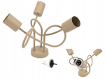 Lampa sufitowa do pokoju dziecka beżowa Zakręcony Cylinderek 3xGU10 
