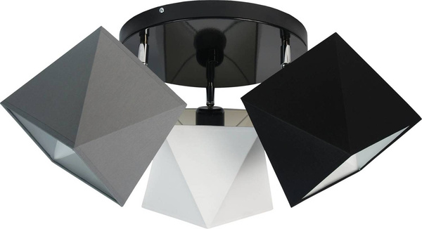 Lampa sufitowa dla dziewczynki 3-punktowa biało-różowa regulowane abażury Led 