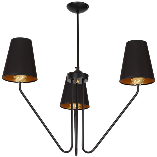 Żyrandol VICTORIA BLACK 3xE27 MLP4912