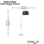 Designerska lampa podłogowa SANTIAGO GOLD