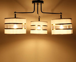 Lampa sufitowa czarna/chrom 3xE27 Andy 33-00514