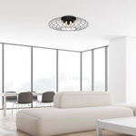 Lampa sufitowa MERIDIANO, MLP7961, czarny/brązowy, 3x60W E27