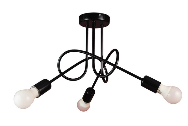 Lampa dziecięca czarna Mondo 3 loft