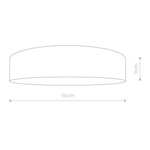 Plafon lampa sufitowa CROCO grafitowy śr. 100cm