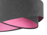 Lampa do pokoju dziewczynki grafitowo-różowa