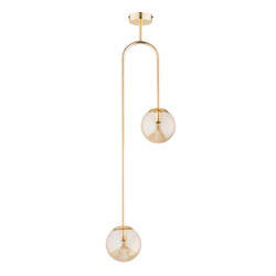 Lampa sufitowa VECTOR wys. 108cm 2xE14 | złoty