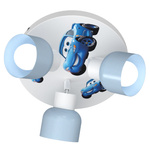 Lampa sufitowa do pokoju chłopca Autka 3xE27