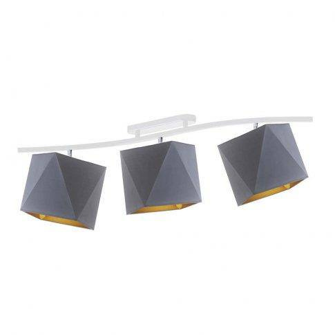 Plafon DIAMENT GOLD z geometrycznymi abażurami