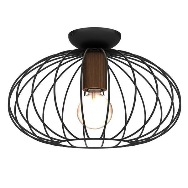 Lampa sufitowa MERIDIANO, MLP7958, czarny/brązowy, 1x60W E27