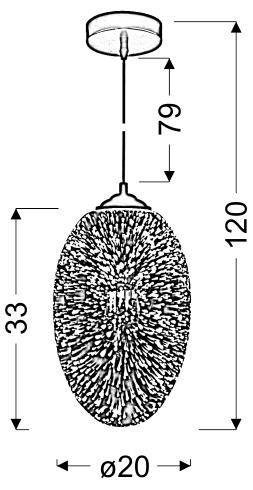 Lampa sufitowa Candellux Galactic 31-56122  E27 3D