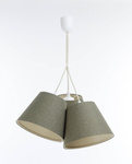 Lampa w stylu Boho do pokoju dziewczynki i chłopca potrójna stożki 