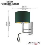 Kinkiet FLORYDA GOLD z panelem LED