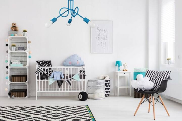  Lampa sufitowa do pokoju dziecięcego granatowa Mondo 3