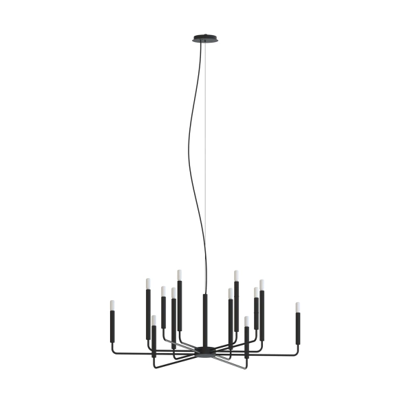 Lampa wisząca ORTO XII A 12xE14 wys.170cm szer.103cm | Czarny 11462