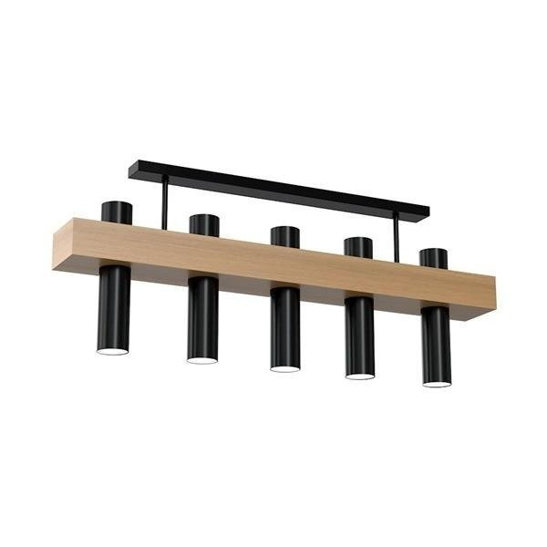 Nowoczesna lampa sufitowa WEST BLACK 5xGU10 MLP5514