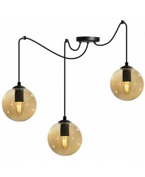 Industrialna lampa typu pająk szklane klosze kolory do wyboru