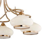 Lampa sufitowa żyrandol klasyczny IDALIA patyna/ecru śr. 62cm