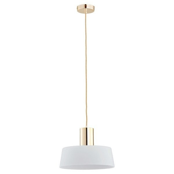 Lampa wisząca zwis LUX złoty/biały śr.30cm