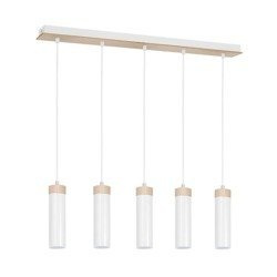 Szeroka lampa nad stół PEDRO White 5xGU10