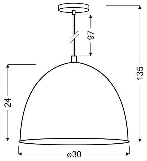 Lampa sufitowa wisząca 1X60W E27 szary + chrom PATCH 31-43160