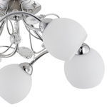 Lampa sufitowa żyrandol nowoczesny LIVIA chrom/biały śr. 50cm