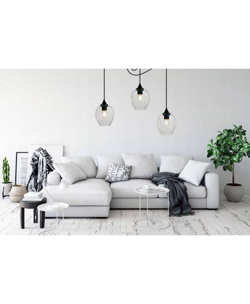 Lampa wisząca ze szklanymi kloszami nowoczesna typ Pająk 3xE27 Led 