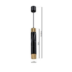 Nowoczesna lampa wisząca MARBLE BLACK/GOLD 1xGU10 ML63400