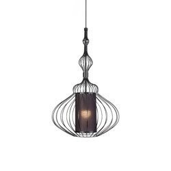 Lampa wisząca druciana zwis nowoczesna ABI M czarny śr. 40cm