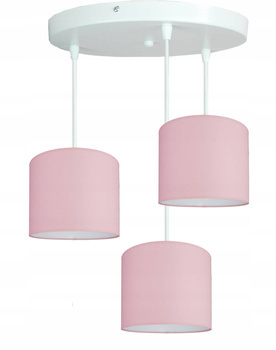 Lampa sufitowa do pokoju dziewczynki różowa 3-punktowa Pinki Koło 3xE27 Led