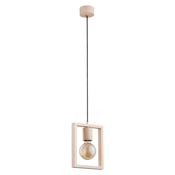 Lampa wisząca ALFA MILLA DREWNIANA 1xE27 20cm | 61134