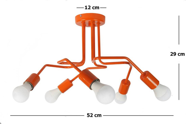 Lampa sufitowa do pokoju dziewczynki różowa Vanessa 5xE27 Loft