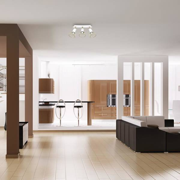 Lampa sufitowa DANTE, MLP7252, biały/złoty, 3x8W LED GU10