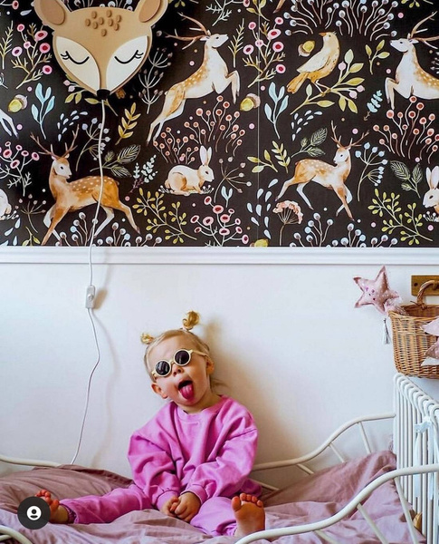  Lampka nocna dla dzieci drewniana Lisek z pilotem LED 