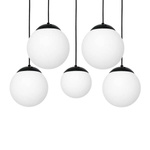 Nowoczesna lampa wisząca prostokąt LIMA BLACK 5xE14 MLP6525