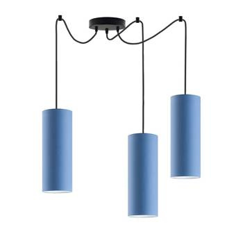 Lampa wisząca dla chłopca niebieskie abażury typ pająk VIZELA T3