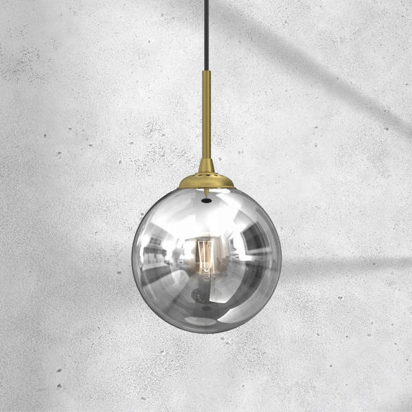 Stylowa lampa wisząca REFLEX fi 17 MLP8413, czarny/złoty, 1x40W E14