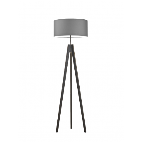 Lampa podłogowa do pokoju dziecka drewniana Magiczny Cylinder różowy abażur 1XE27