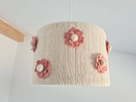 Lampa wisząca do pokoju dziewczynki w stylu Boho Różowe Kwiatki 35cm