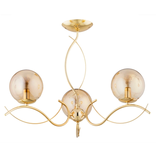 Lampa sufitowa ALFA ELITA ZŁOTA 3xE14 64cm | 62378