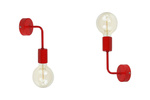 Lampa ścienna kinkiet do pokoju dziecka czerwony w stylu loft Vanessa 1xE27
