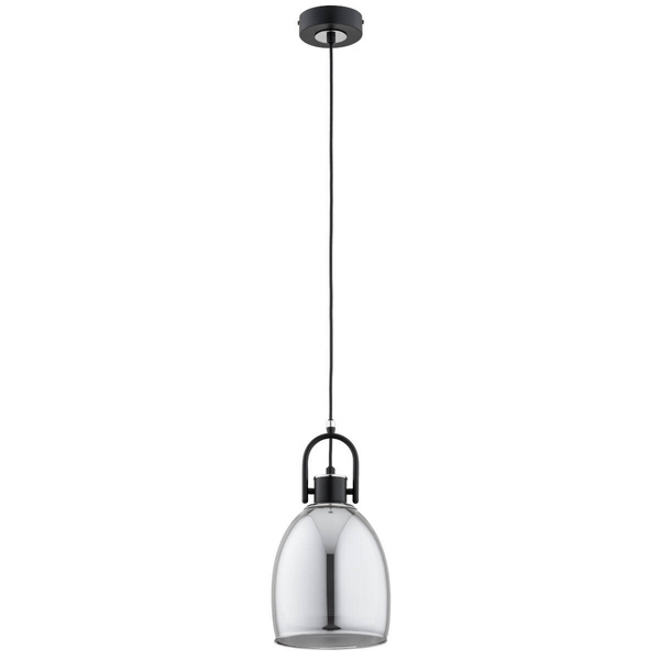 Lampa wisząca SODA śr. 18cm E27 | czarny/srebrny