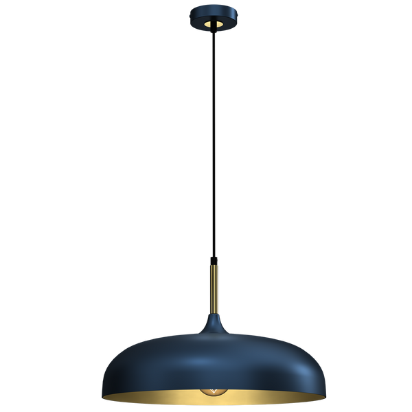 Lampa wisząca LINCOLN, MLP7901, 45 cm, niebieski/złoty, 1x60W E27