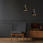 Nowoczesna lampa wisząca CLARK BLACK/GOLD 1xE27 MLP6221