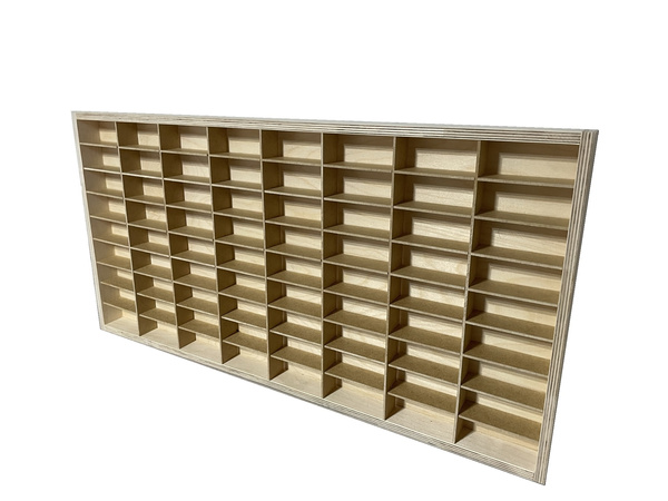 Półka na resoraki Hot Wheels drewniana organizer do pokoju dziecka naturalna 72