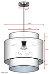 Lampa wisząca do pokoju dziecka w stylu Boho Cappuccino 2xE27