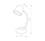 Retro lampka biurkowa POCANTELLO E27 18W wys. 36cm | różowy