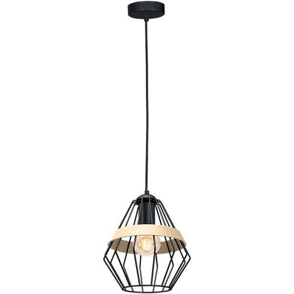 Lampa wisząca INDUSTRIALNA CLIFF BLACK 1xE27 MLP5524